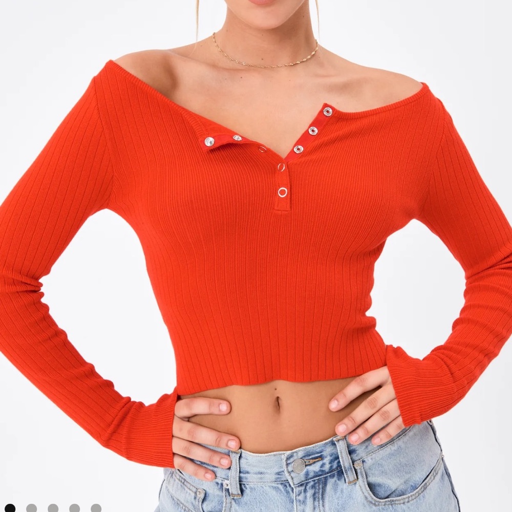 Glassons Button Up Knit Cropped Long Sleeve Size 4